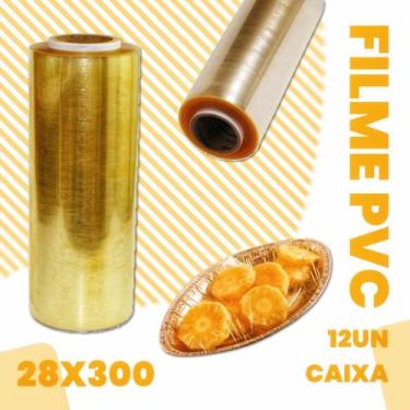 Imagem de Rolo plástico pvc filme bobina alimentos (c/nf) 28x300 cx12u - Mamedes