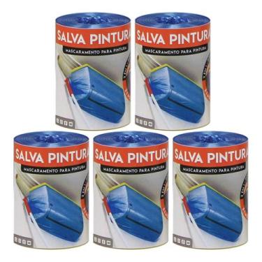 Imagem de 5 Salva Pintura 0,55cm X 20m Revestimento Com Fita - Salvabras