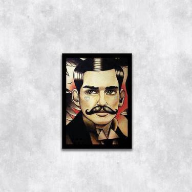 Imagem de Quadro Decorativo Homem Retrô Tatoo Style 45x34cm - com vidro - Quadro