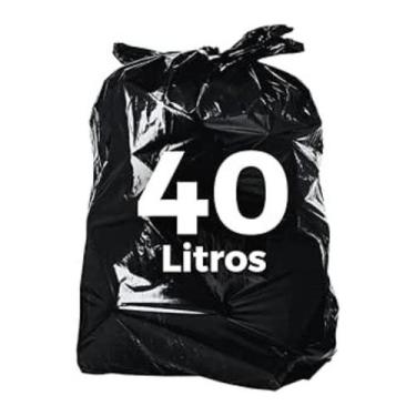 Imagem de Saco de Lixo Reforçado Preto 40 Litros com 100 unidades - Casa Limpa