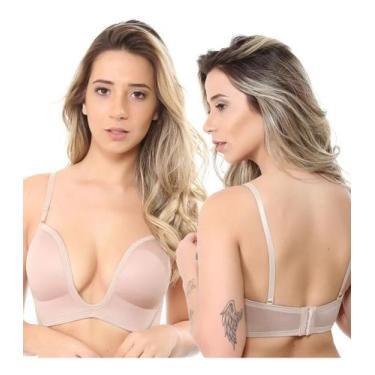 Imagem de Sutiã Mágico Decote U Profundo Push Up - Prime Lingerie, P, Bege
