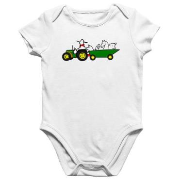 Imagem de Body Bebê Algodão Fazendeiro - Foca na Moda, Branco, M