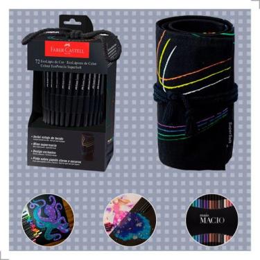 Imagem de Estojo Lápis de Cor em Tecido 72 Cores Escolar Mina Supermacia Superso