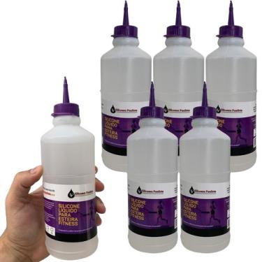 Imagem de Kit 5 Silicones 500ml Profissional Para Lubrificar Esteira Elétrica Re