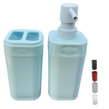 Imagem de Kit Acessórios Banheiro Lavabo Conjunto Organização 2 Peças Porta Esco