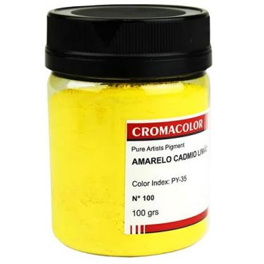 Imagem de Pigmento Artistico Puro Cromacolor 100 Amarelo Cadmio Limão 100g