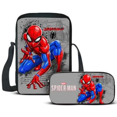 Imagem de Kit Escolar Lancheira E Estojo Herói Aranha Volta as Aulas - Mochila