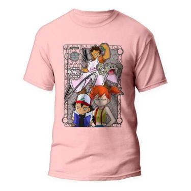 Imagem de Camiseta Brock Anime Pokemon Ash Misty Camisa 100% Algodão - Kamisetas