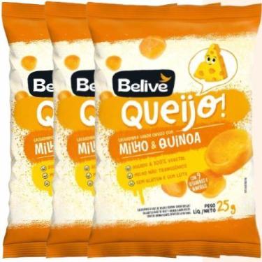Imagem de Salgadinho de Milho e Quinoa Belive Zero Glúten Zero Lactose Queijo co