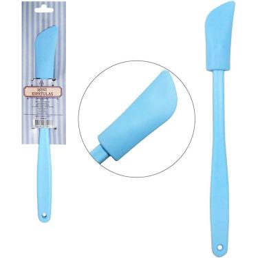 Imagem de Mini Espatula Pao Duro De Silicone Cupcake Azul 21X2,3Cm Td