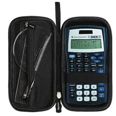 Imagem de Aproca Caixa de calculadora compatível com calculadora científica Texas Instruments TI-30XIIS / TI-30X IIS 2 linhas/Casio FX-991EX Fx-82es Plus, bolsa de armazenamento - cinza (apenas capa)