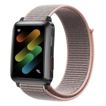Imagem de Pulseira de nylon esportiva compatível com pulseiras Apple Watch de 38 mm, 40 mm, 42 mm, 44 mm, pulseiras elásticas trançadas de velcro para iWatch Series 6, 5, 4, 3, 2, 1 SE, (areia rosa, 42 mm/44 mm)