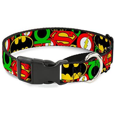Imagem de Buckle-Down Coleira de cachorro Superheroínas Supergirl, Batgirl, 45 a 81 cm, 3,8 cm de largura