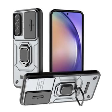 Imagem de Compatível com Samsung Galaxy A36 5G, capa de lente de câmera deslizante compatível com Samsung Galaxy A56 5G capa cinza