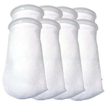 Imagem de Pacote com 8 – Meias de filtro de anel de 17,78 cm 200 mícrons – Sacos de filtro de feltro de aquário – Anel de 17,78 cm por 40,64 cm de comprimento – Serve para Eshopps – Marca AM