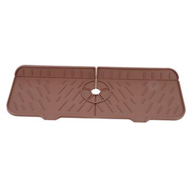 Imagem de Tapete Absorvente de Torneira, Lavável, Reutilizável, Coletor de Bancada de Pia de Silicone para Cozinha, Banheiro, RV, Preto, Derrama Ativamente Respingos, Então Não há