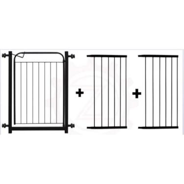 Imagem de Portão Pet Grade Para Cachorro (78cm A 153cm) + Extensores Cerquinha Reforçado