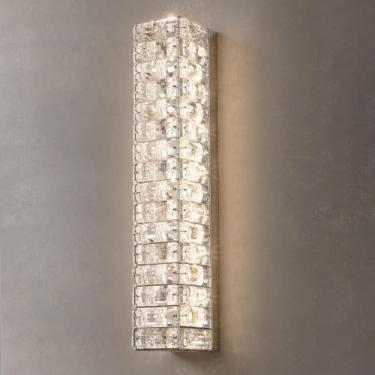 Imagem de Luminárias de parede de cristal de luxo modernas, vintage, 18 W, fonte de luz LED, arandelas de parede K9, fundo de parede, penteadeira, luz de parede para sala, bar, cozinha, corredor, sala
