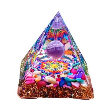 Imagem de Pirâmide de Orgonite Ametista - Reiki, Cura e Equilíbrio dos Chakras, 