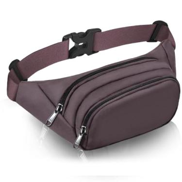 Imagem de Pochete grande para mulheres e homens – Bolsa de cintura Syican com 3 bolsos com zíper, presentes para desfrutar de esportes, viagens, treino, casual, bolsas transversais para mãos livres, serve no