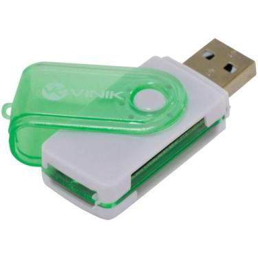 Imagem de Leitor de cartao usb 2.0 4 em 1 - ul100 - Vinik
