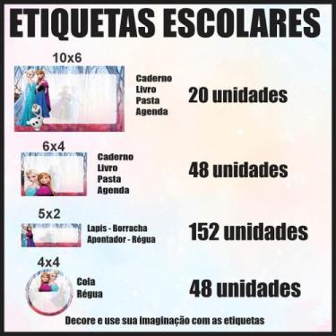 Imagem de Etiqueta Adesiva Escolar em Vinil Tema Personagem STITCH - Dekal Decor