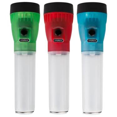 Imagem de Life Gear Lanterna LED com alça brilhante, pisca-alerta de emergência e compartimento de armazenamento, vermelha