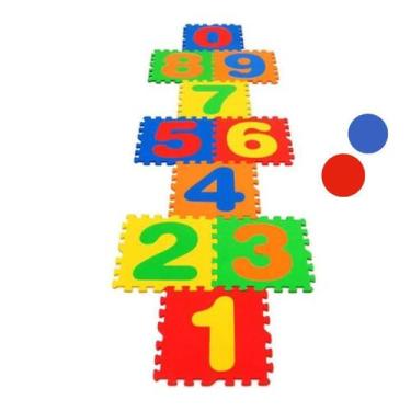 Imagem de Tapete Infantil, Tatame, Educativo, Amarelinha, EVA, 12 Peças, 5mm Gv 