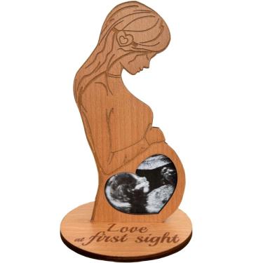 Imagem de Moldura fotográfica de ultrassom Heart`s Sign Baby para mulheres grávidas