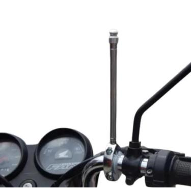 Imagem de Antena Corta Pipa Moto Retrátil Aço Inox Guidão - M&E Store