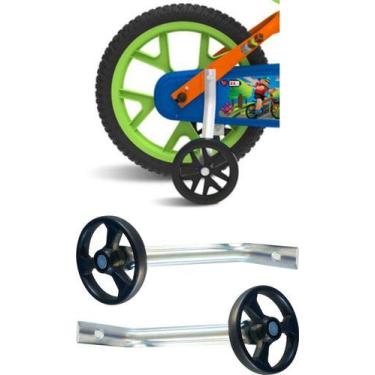 Imagem de Rodas Lateral E Apoio Para Bicicleta Aro 12 Bandeirante