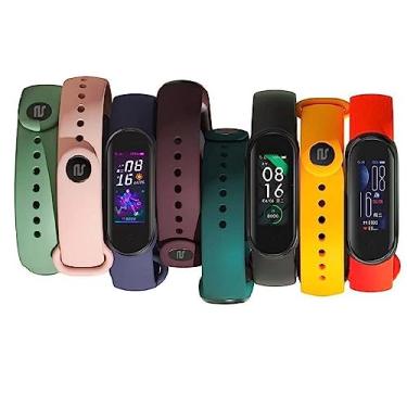 Imagem de Kit 8 Pulseiras NSmart compatíveis MI BAND 2 + Película - Nandos-Store (MI BAND 2, Vermelha/Amarelo/Preto/Verde Escuro/Vinho/Azul Petróleo/Rosa claro/Verde claro)