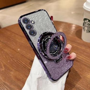 Imagem de Capa de suporte com glitter TPU ultrafina para Samsung A55 A54 A53 A25 A15 A35 A32 A52 A22 A24 A12 A14 A13 A52S, roxo C, para M54