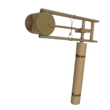 Imagem de Dynwave Fabricante de Som Educacional de Chocolate à Mão de Bambu com Alça Longa Catraca de Bambu