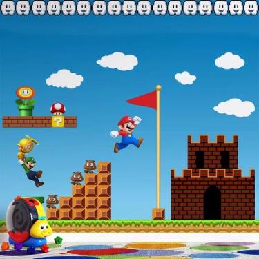Imagem de Papel de Parede Infantil Super Mario AL 02 - AloPapers, 3,50m de largu