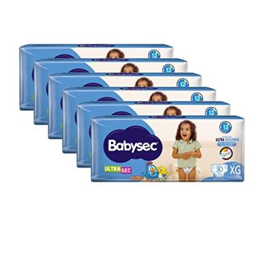Imagem de Kit 6 Pacotes Fralda Descartável Babysec Ultrasec Mega XG