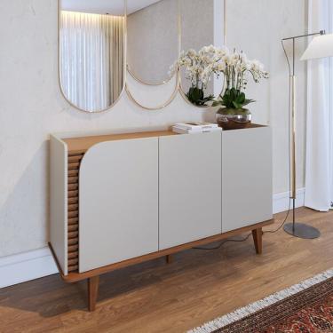 Imagem de Buffet Para Sala De Jantar 3 Portas Jurerê Off White Com Frei