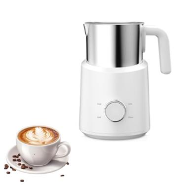 Imagem de Espumador de leite elétrico 4 em 1, espumadores de leite automáticos, vaporizador de leite de grande capacidade de 350 ml, aquecedor e aquecedor de leite de operação silenciosa