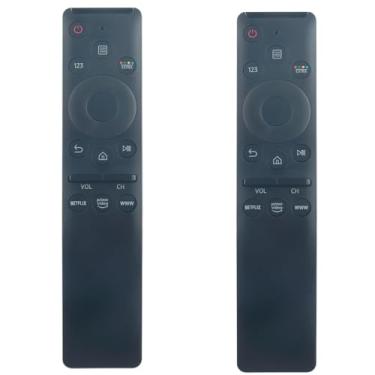 Imagem de AIDITIYMI Pacote com 2 controles remotos de substituição RM-L1593 compatíveis com Samsung TV NU8000 NU8500 MU8000 NU6900 NU7100 MU6500 MU7000 MU7500 MU8000 MU9000 LS27AM500NNXZA LS322 AM702UNN XZA