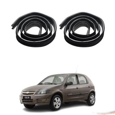 Imagem de Par Canaleta Porta Dianteira Celta Prisma Todos 4 Portas F103 - Unifle