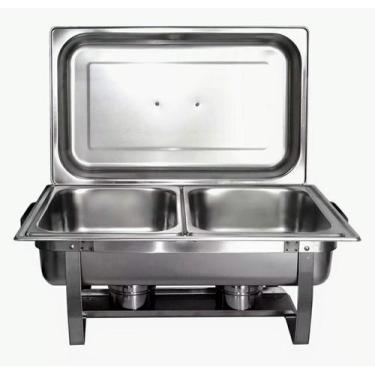 Imagem de Rechaud Inox 2 cubas 13 litros banho-maria Marca Richoa
