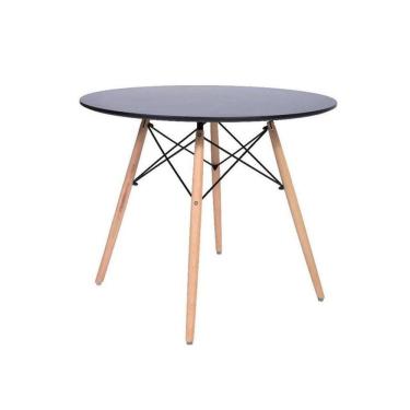 Imagem de Mesa Redonda Eames Madeira 90 Cm Preto