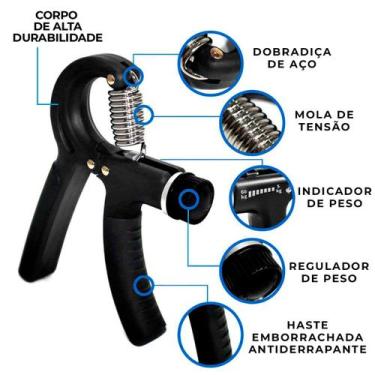 Imagem de Fortalecedor De Aperto De Mão Academia Fisioterapia Dedos Mãos Braço -