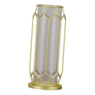 Imagem de WeiLaiKeQi Arranjo de flores de vaso de vidro Arranjo de flores moderno de mesa moderna recipiente floral para decoração de casa de cabeceira de festa do quarto, Rhombus Grande