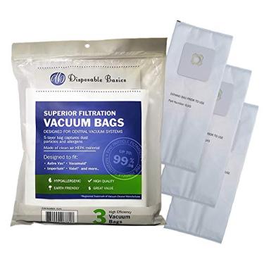 Imagem de Sacos de filtragem HEPA para sistemas de vácuo central ELH3 - da Disposable Basics (pacote com 3)