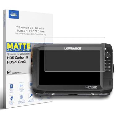 Imagem de INNOSURE Protetor de tela de vidro temperado premium projetado para Lowrance HDS Carbon 9, Lowrance HDS-9 Gen 3 Fishfinder 9 polegadas tela sensível ao toque antiarranhões/brilho (fosco)