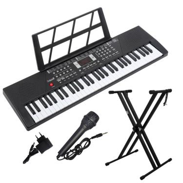 Imagem de Kit Teclado Portátil Rhythmic 20 61 Teclas com Suporte em X