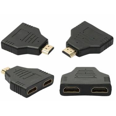 Imagem de Duplicador De Sinal Hdmi Imagem Adaptador Duplo 1 A 2 Saídas