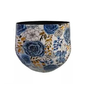 Imagem de Vaso decorativo em metal lammie dutch blue 28cm