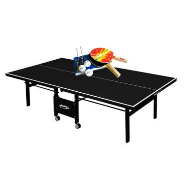 Imagem de Mesa de ping pong mdf 18mm 1084 preta klopf + Kit Completo 5030